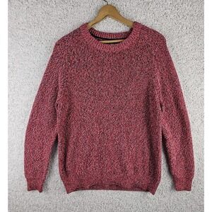 Lands End Drifter Sweater‎ Mens Large 42-44 Red Christmas Classic Preppy